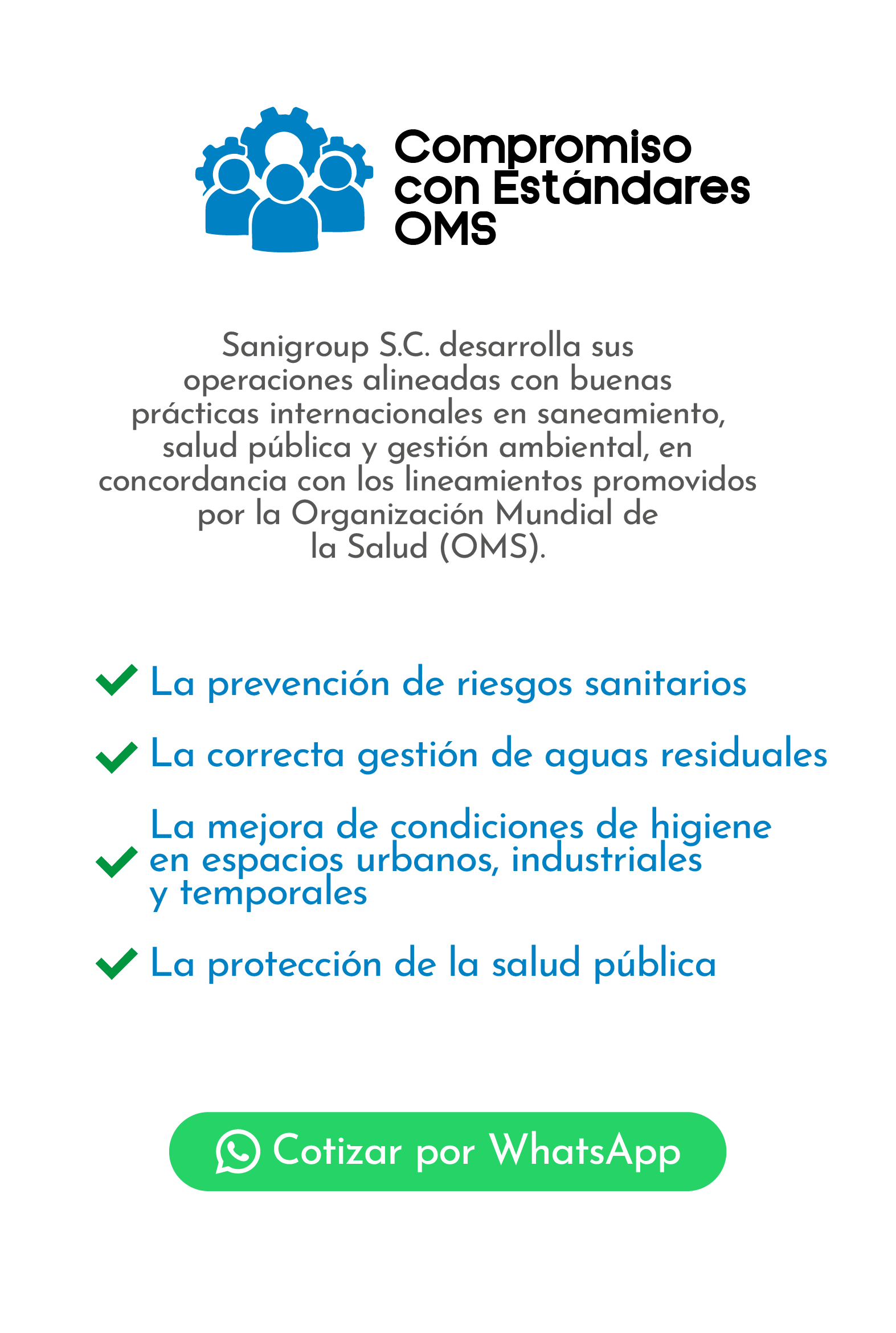 Compromiso con Estándares OMS - detalles
